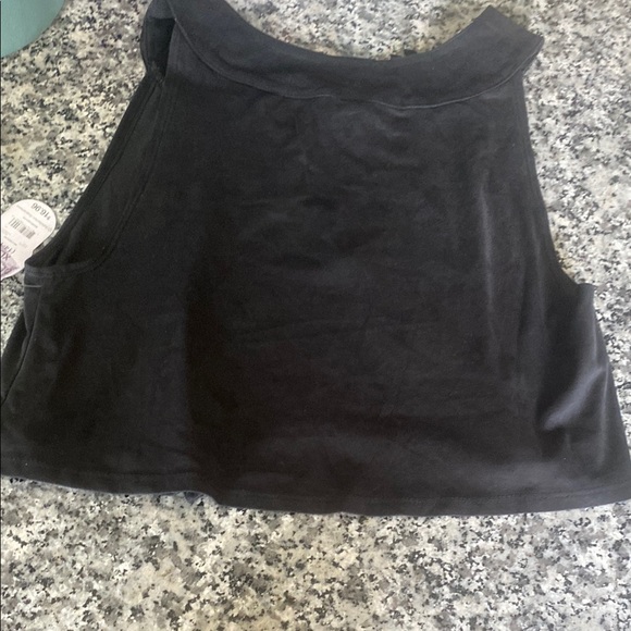 NWT Wonder Nation Embroidered flower collar cropped faux suede fringed vest - Picture 8 of 9